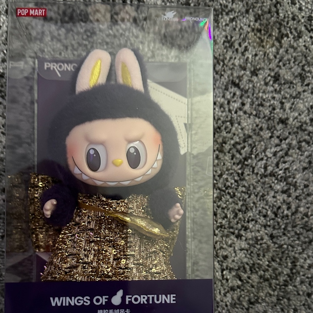 Pop Mart Wings of Fortune Doll - Black and Gold